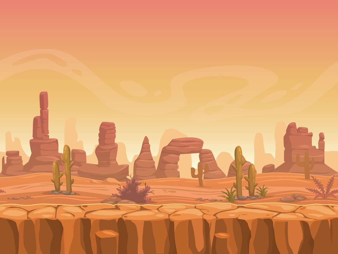 砂漠の景色 オンラインパズル