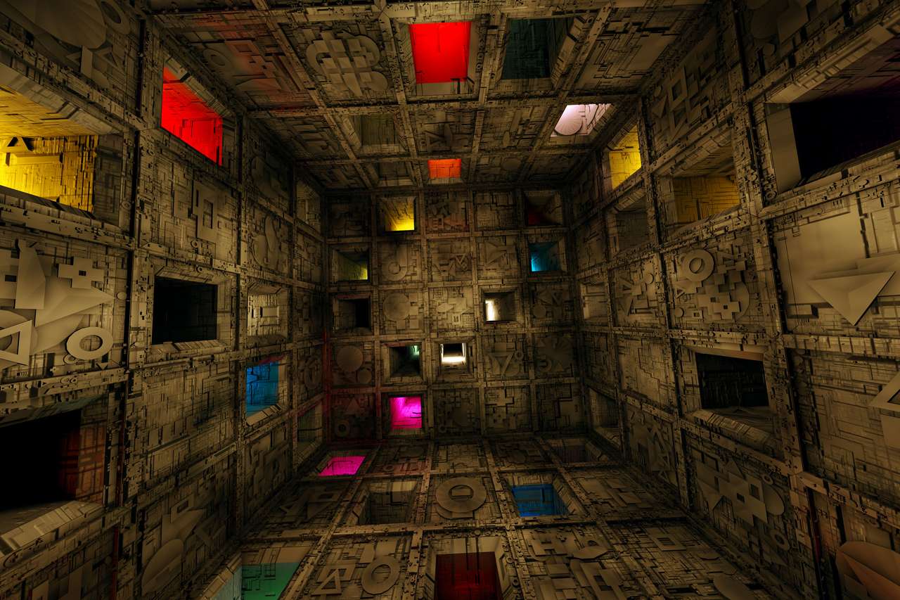 Labyrinthe abstrait puzzle en ligne
