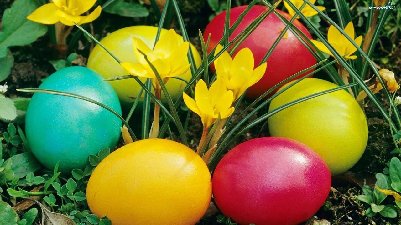 Πολύχρωμα αυγά του Πάσχα online παζλ