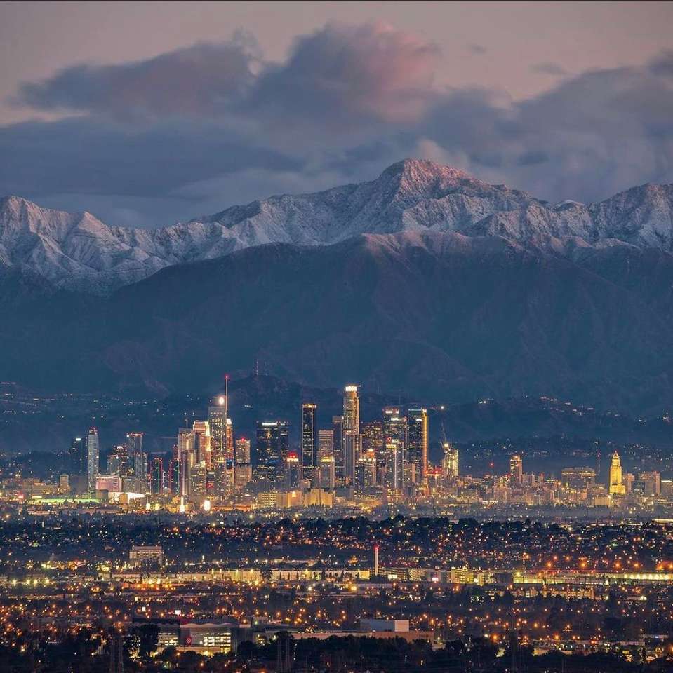 Лос Анджелис Сити през нощта онлайн пъзел