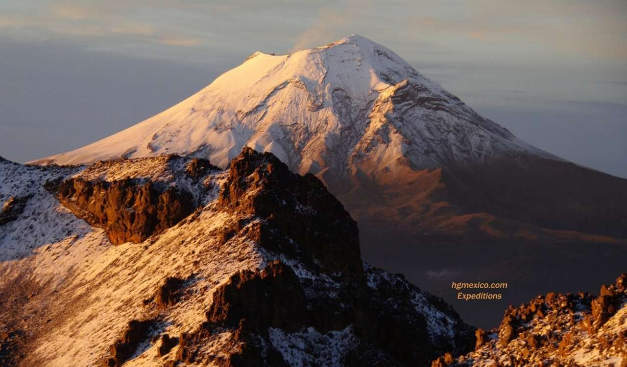 Popocatépetl op de tweede hoogste vulkaan in Mexico online puzzel