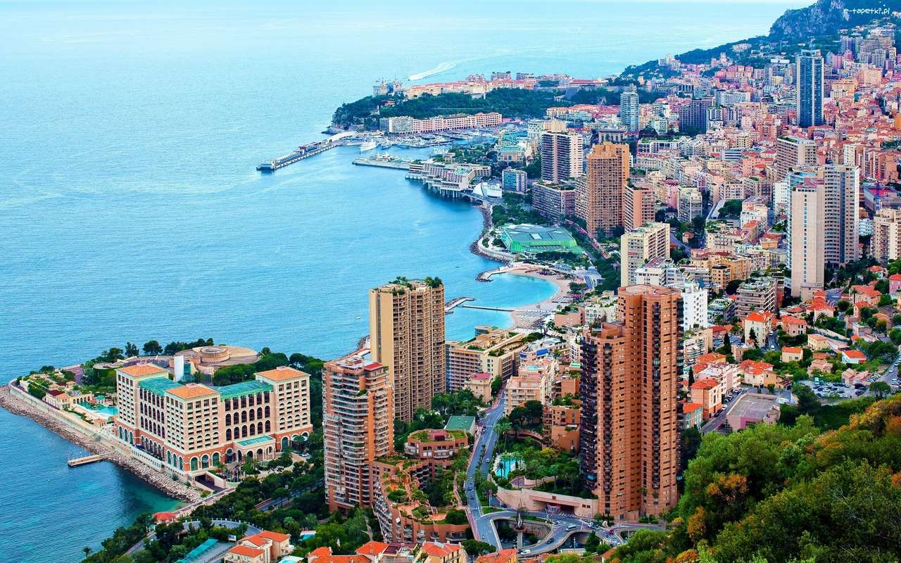 Монако с высоты птичьего полета онлайн-пазл