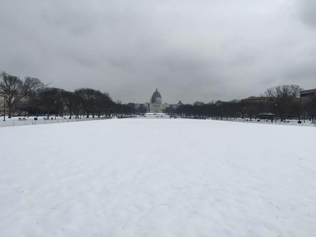 câmpul acoperit de zăpadă în timpul zilei jigsaw puzzle online