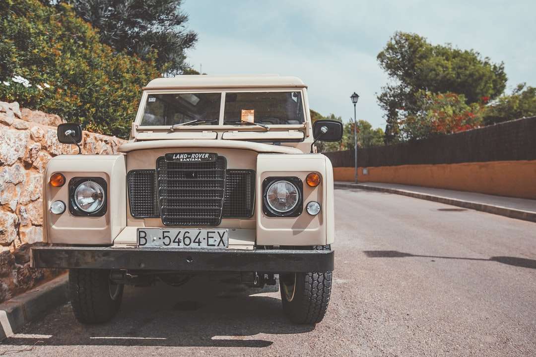 wrangler jeep bianco sulla strada durante il giorno puzzle online