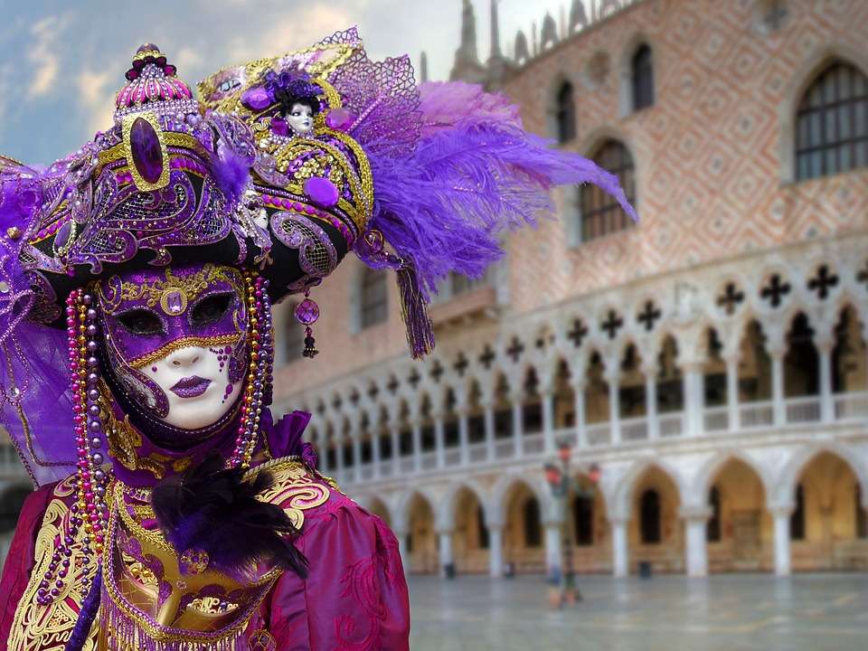 Karneval i Venedig pussel på nätet