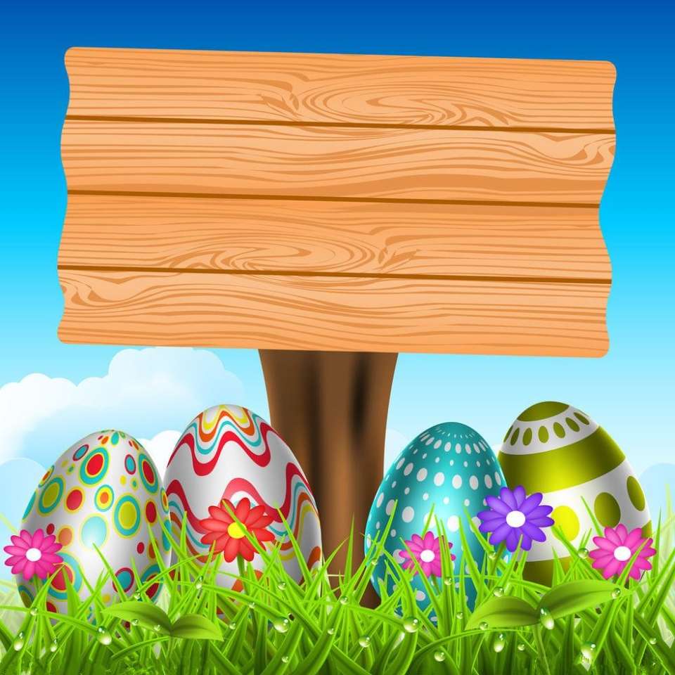 Ostern-Tapete. Online-Puzzle