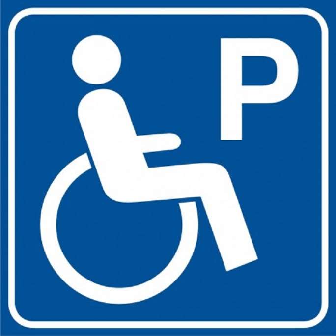 Parkplatz für Behinderte. Online-Puzzle