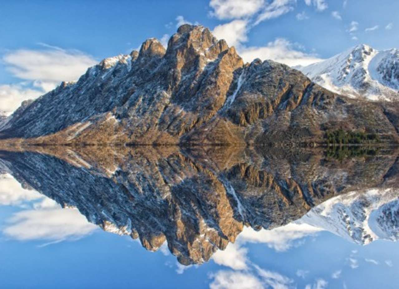 Paesaggio dell'acqua di montagna puzzle online