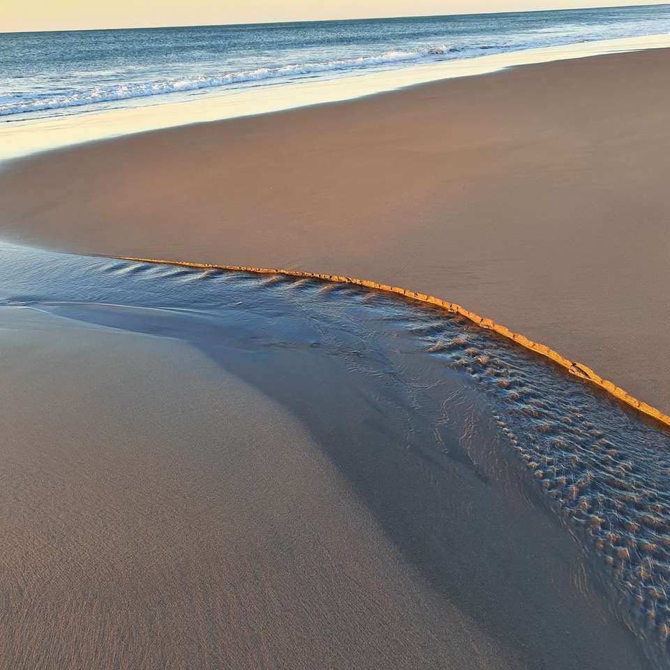 sable brun et corps d'eau puzzle en ligne