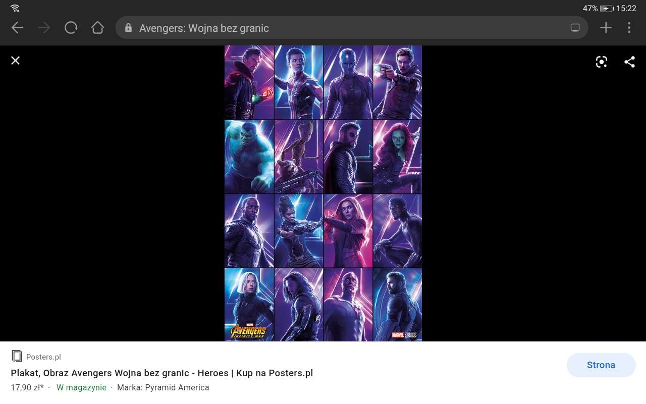 Avengers Infinity War online puzzle
