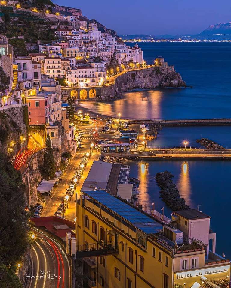 Cetara Amalfikust Italien Italien pussel på nätet
