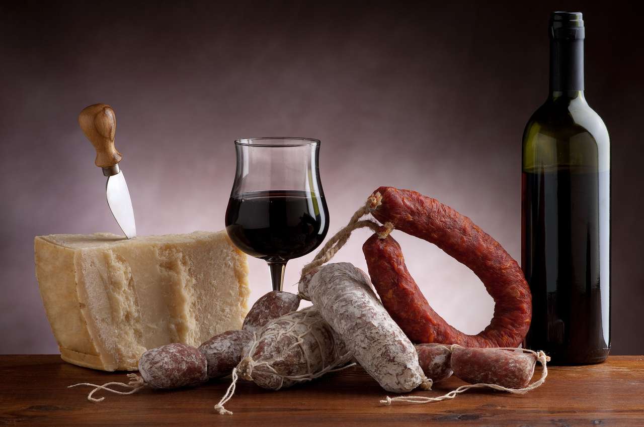 Brânză și placă de carne puzzle online