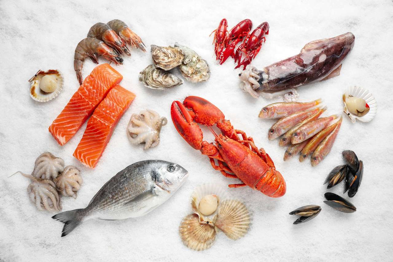 Риба та морепродукти пазл онлайн