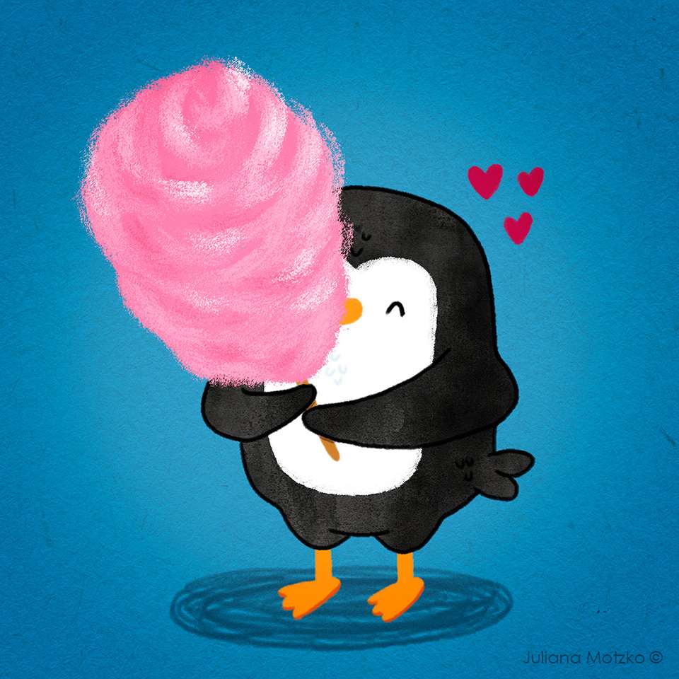 Pinguïn's katoenen snoep legpuzzel online