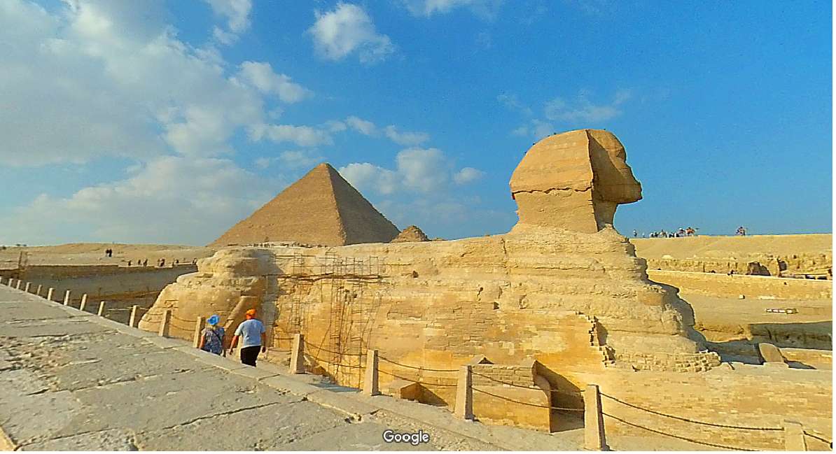 Imagine de la Google a Sfinxului din Giza puzzle online