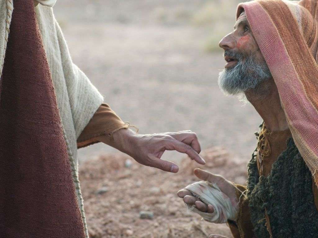 Иисус дает нам свою руку пазл онлайн