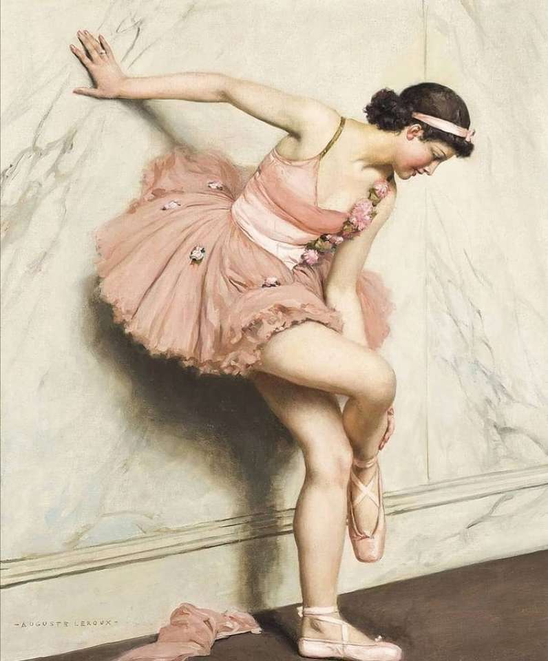 Ballerina med de senaste förberedelserna pussel på nätet