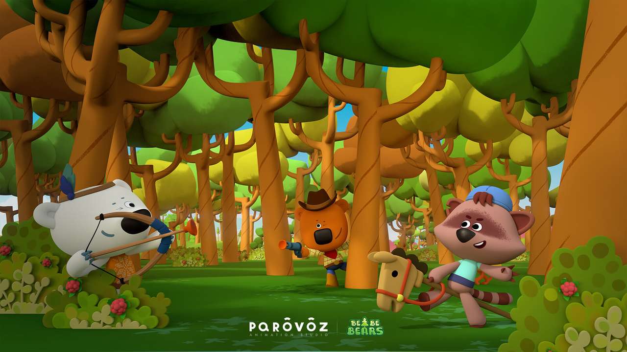 be be bears giocano nel bosco puzzle online