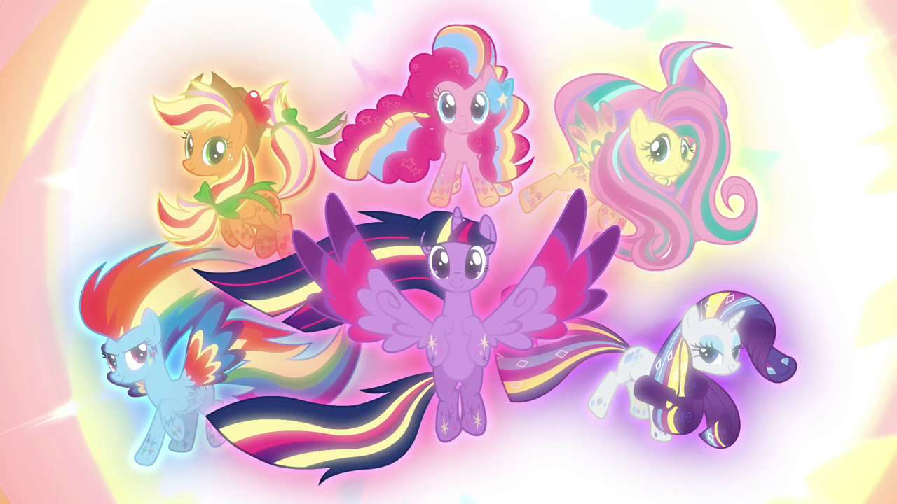 Rainbow-Fied Mane 6 legpuzzel online