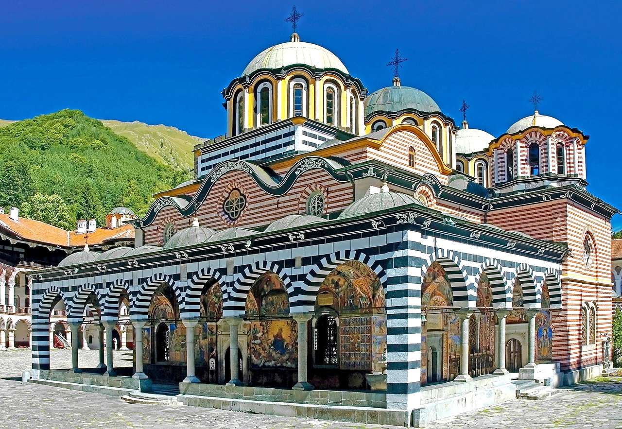 ブルガリアのリラ修道院 オンラインパズル