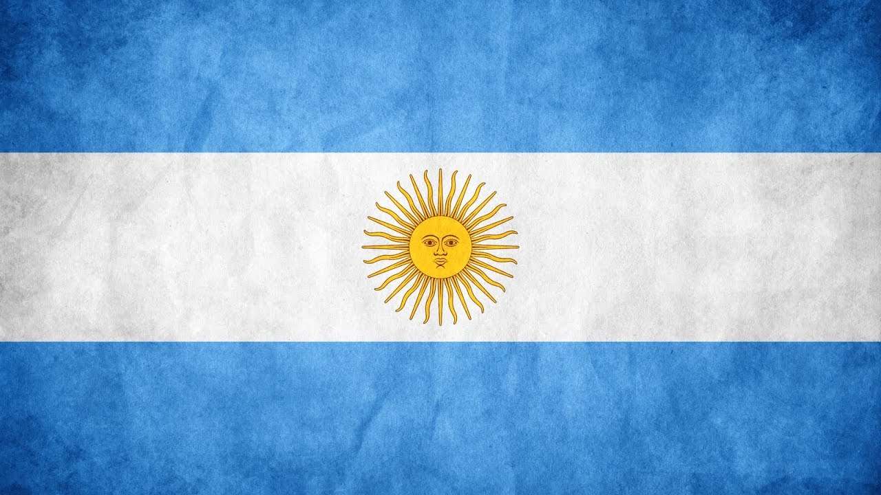 Argentinische Flagge. Online-Puzzle
