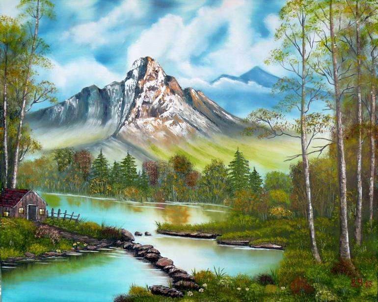Munții, River. puzzle online