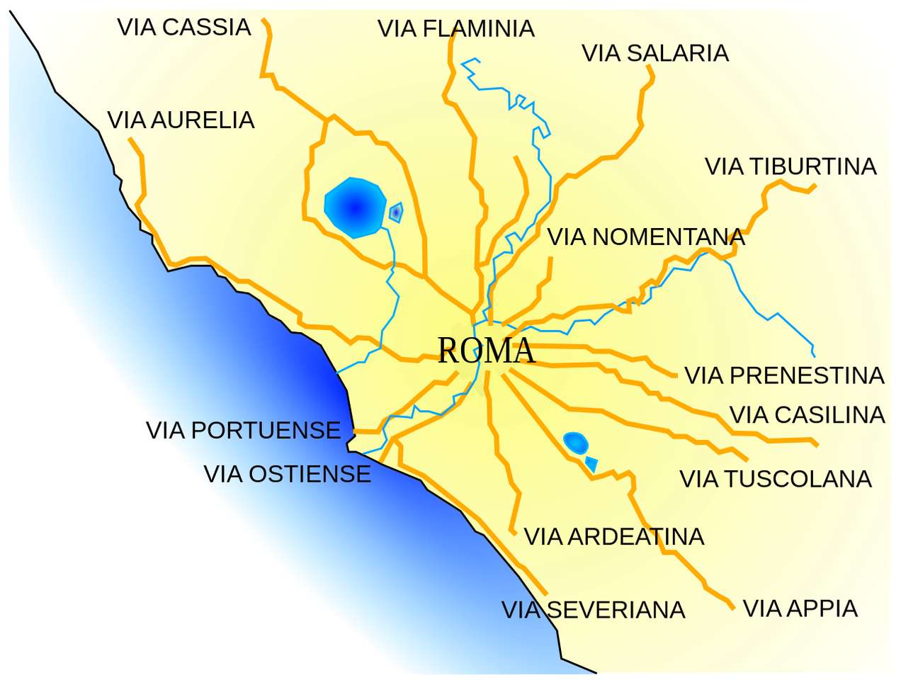 Karta över Rom pussel på nätet