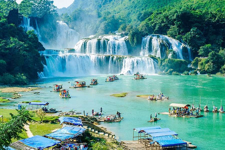 Ban Gioc-водопад във Виетнам онлайн пъзел