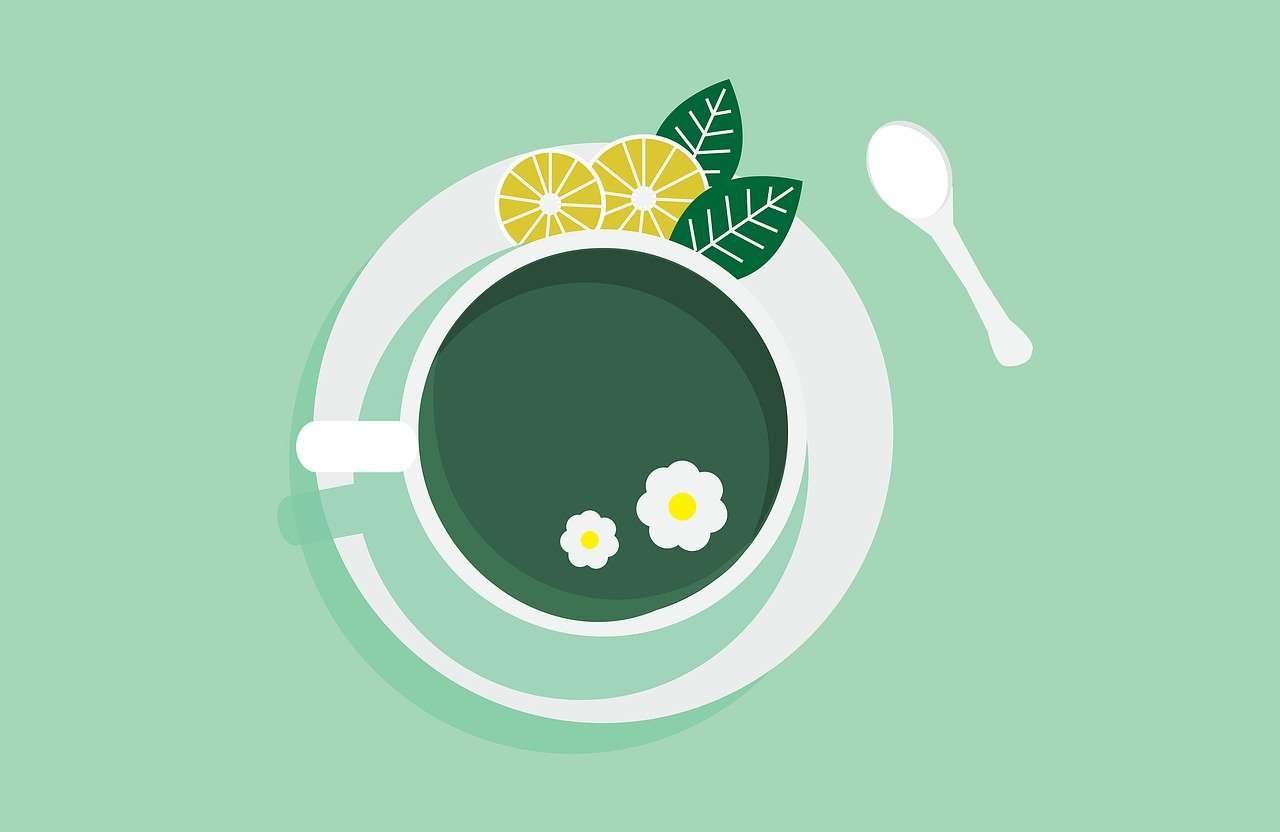 Зелен чай - прост пъзел онлайн пъзел