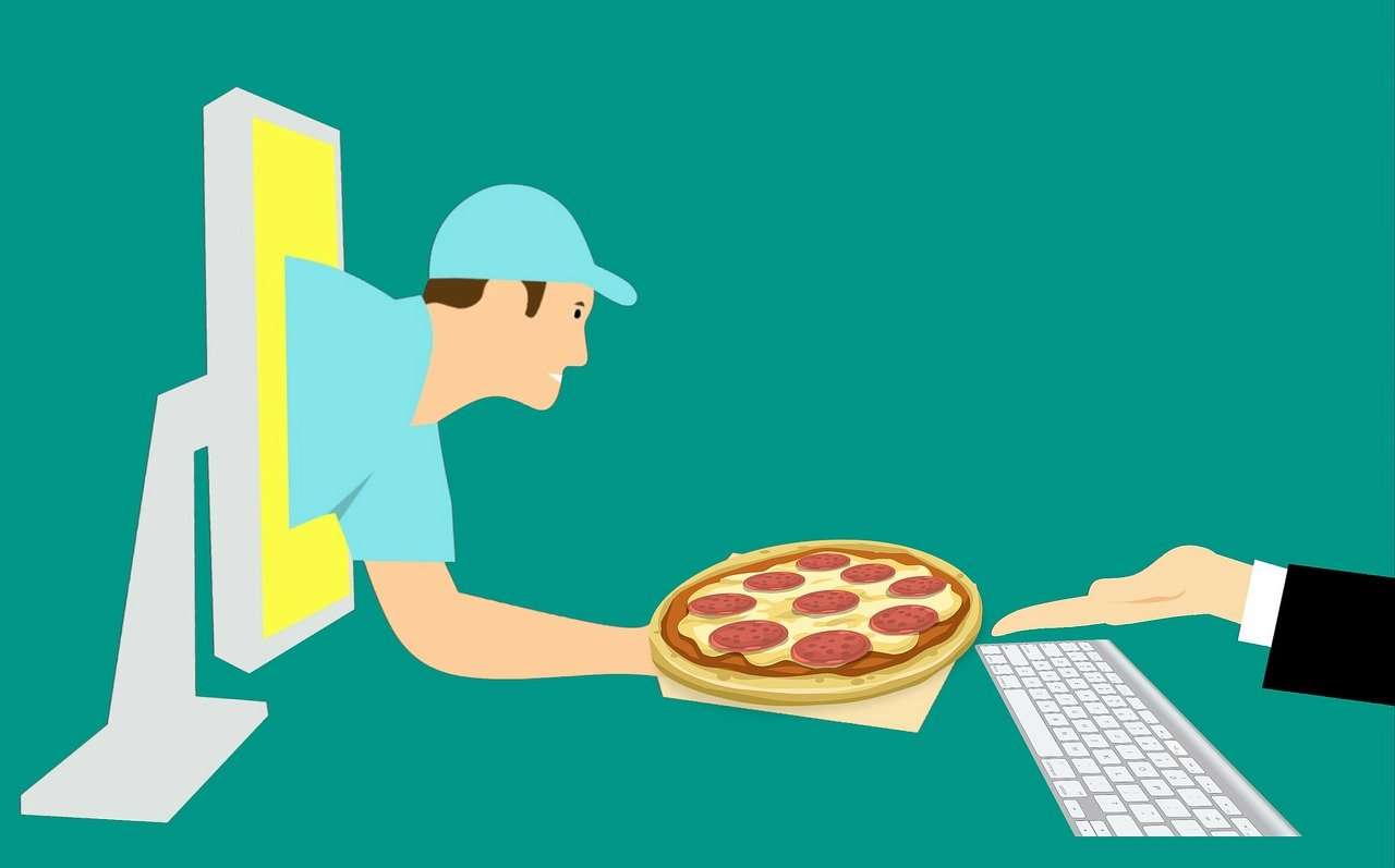 Takeaway pizza pussel på nätet