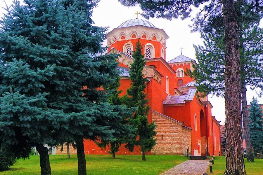 Манастир Zica в Сърбия онлайн пъзел