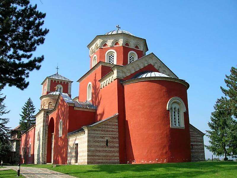 Monastery Zica in Servië online puzzel