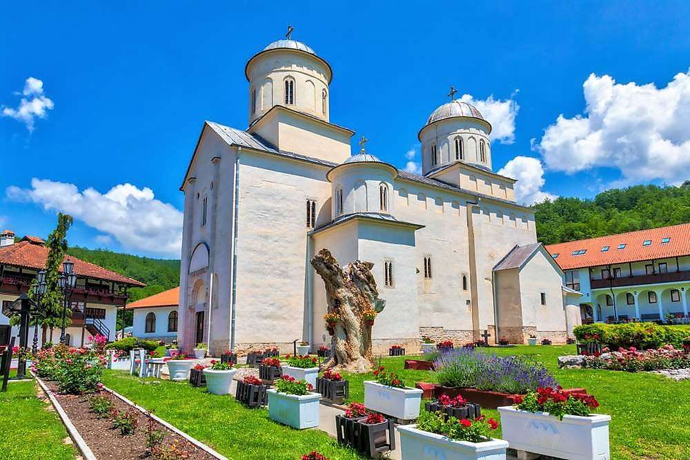 Милесевский монастырь в Сербии пазл онлайн
