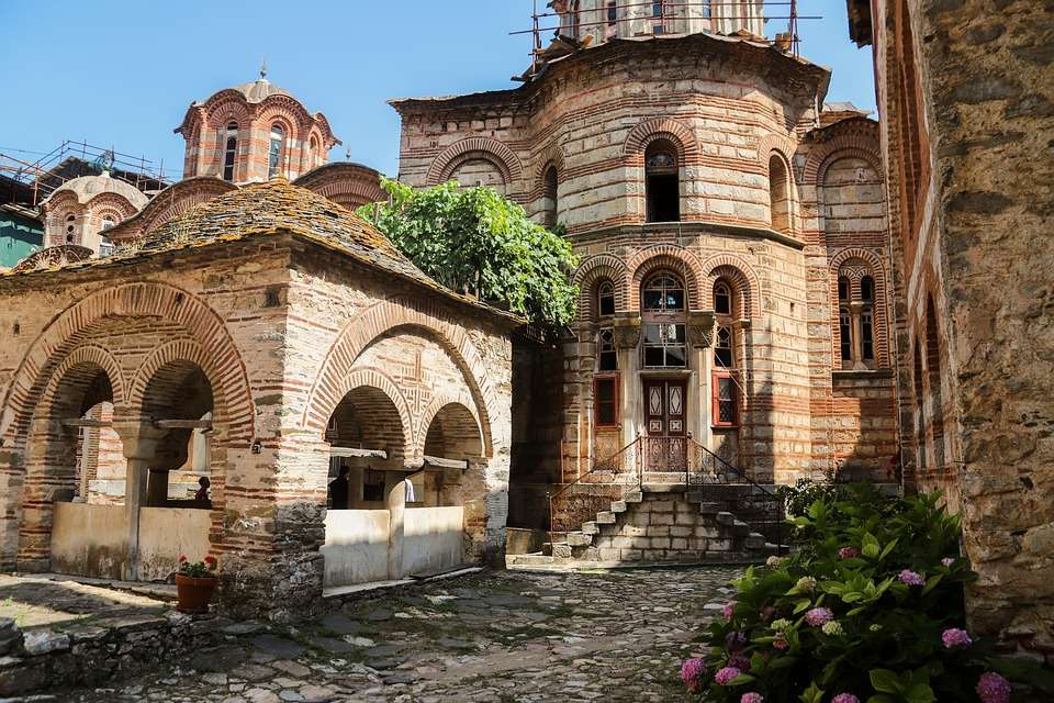 Kloster Hilandar in Serbien Online-Puzzle