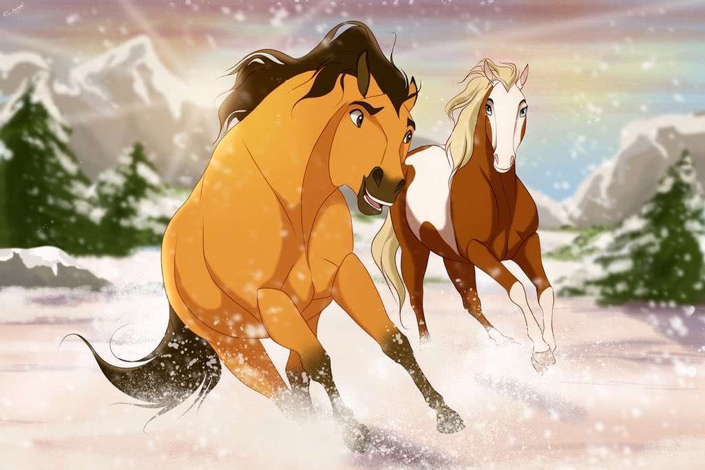Cavalli all'orario invernale puzzle online