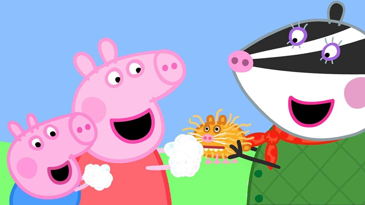 Peppa Pig en George legpuzzel online