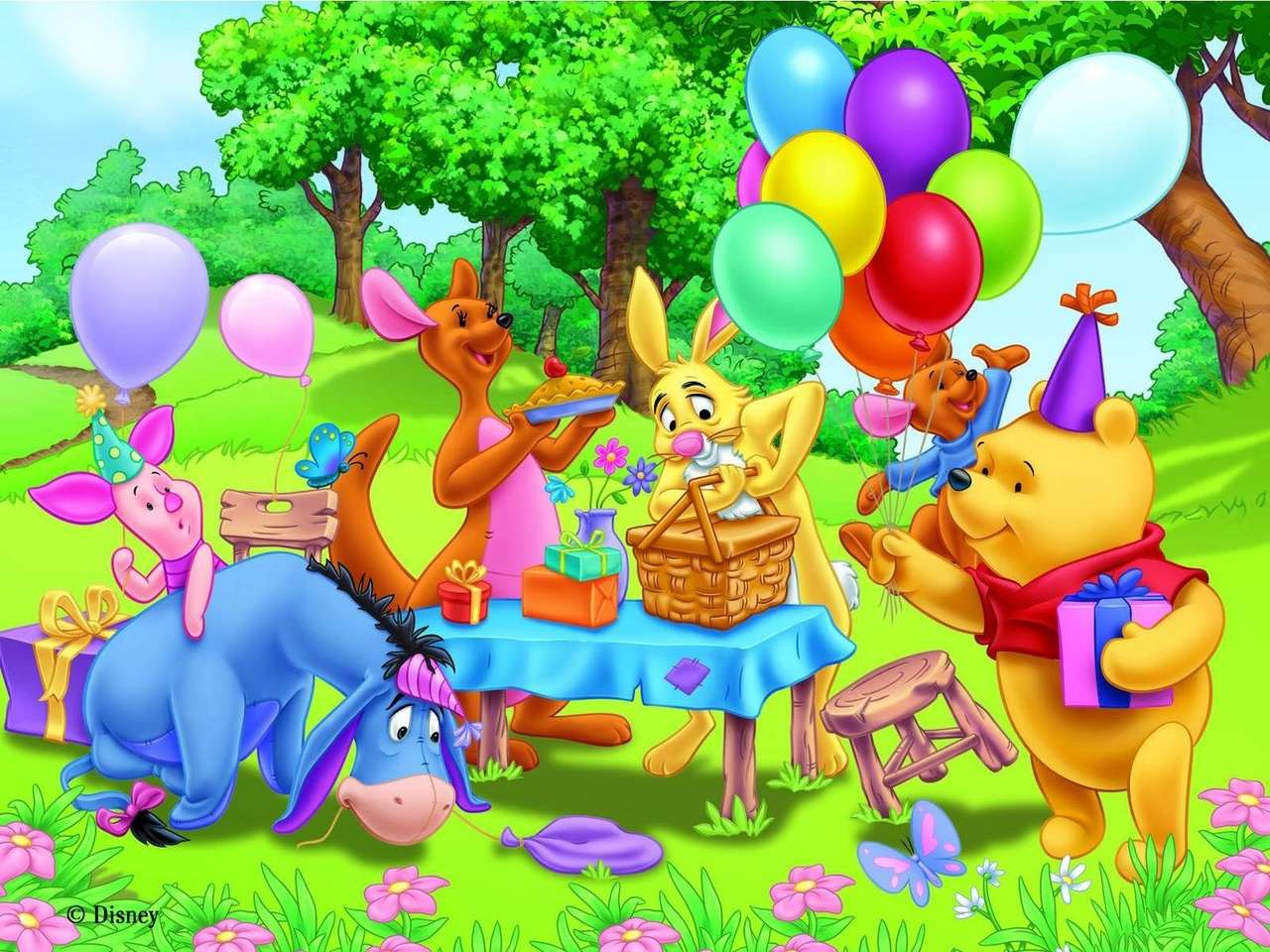 Winnie de Pooh en Kłapouche Day online puzzel