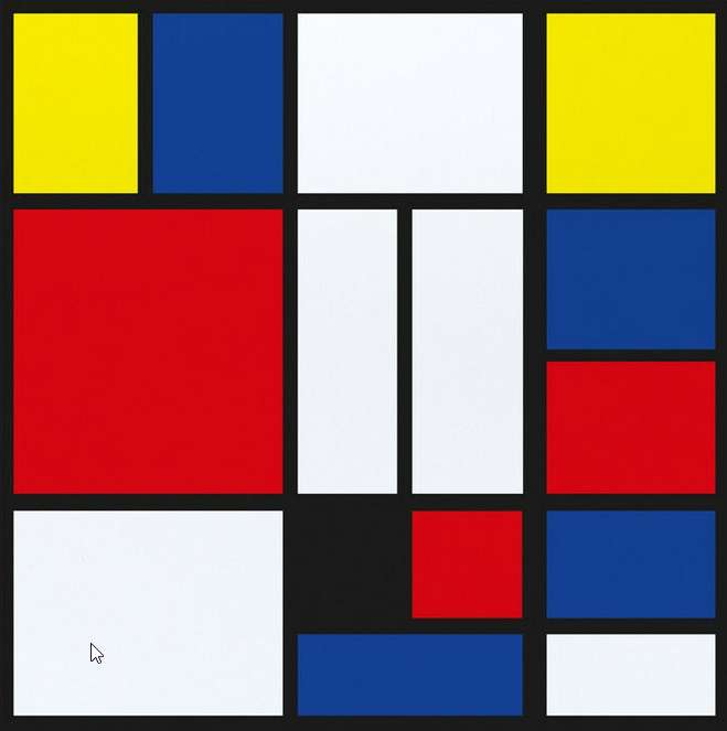 Mondrian jigsaw puzzle online