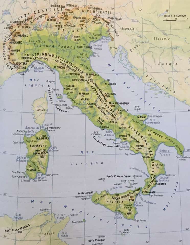 Italie physique puzzle en ligne
