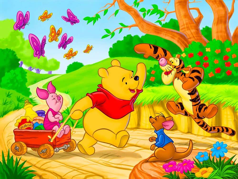 Winnie the pooh y un árbol de luna de miel rompecabezas en línea