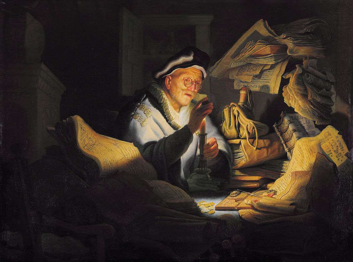 Rembrandt - podobenství o bohatém muži (1627) online puzzle