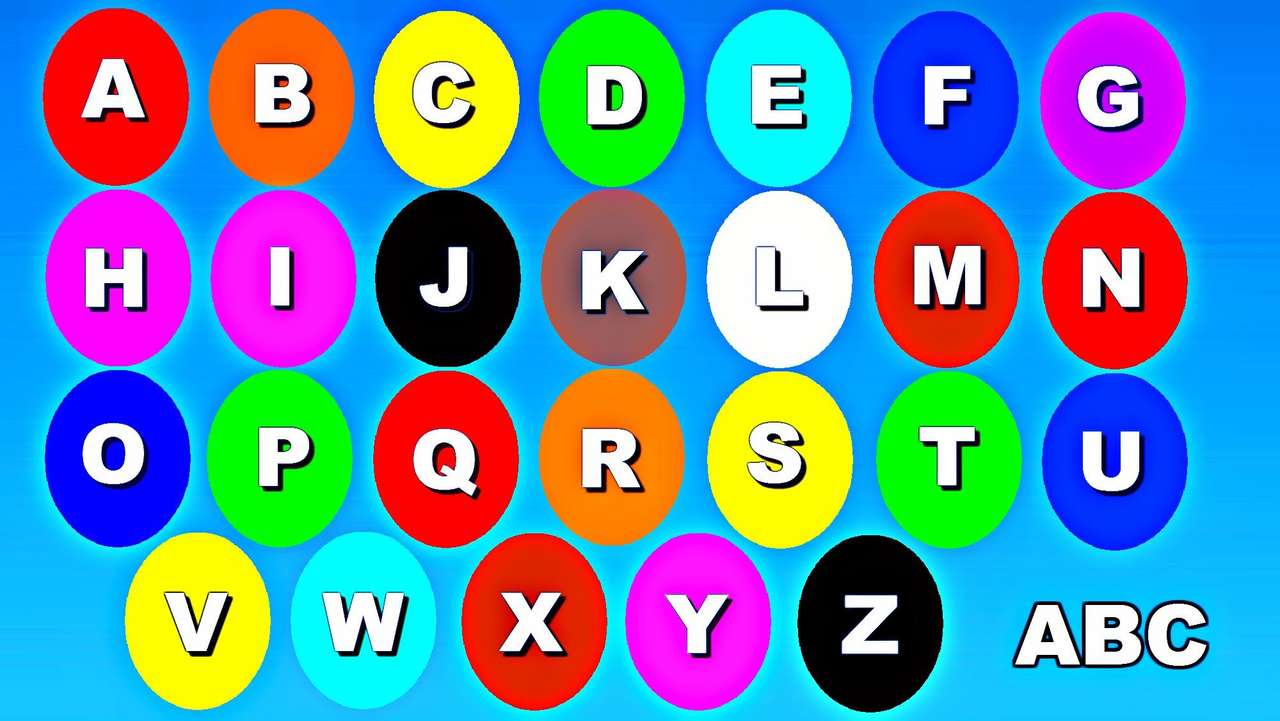 Bokstäver i alfabetet Pussel online