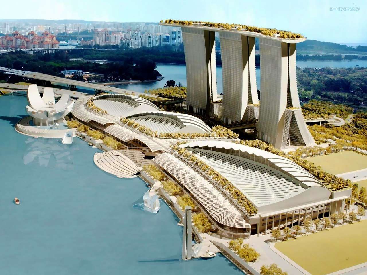 Baai van Marina in Singapore met hotels online puzzel