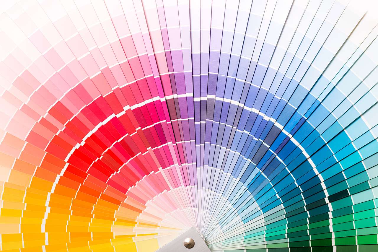 Palett av färger pussel på nätet