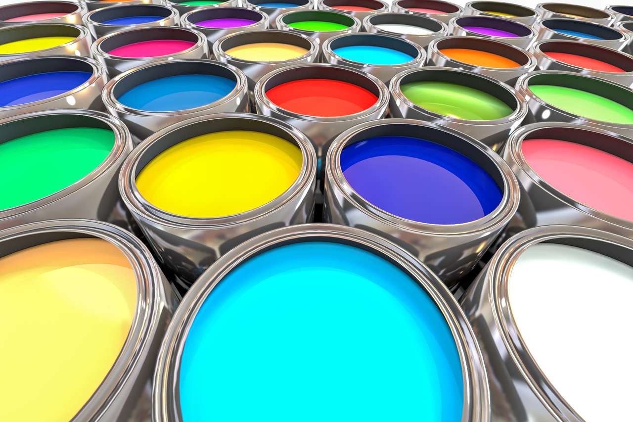 Цветна боя онлайн пъзел