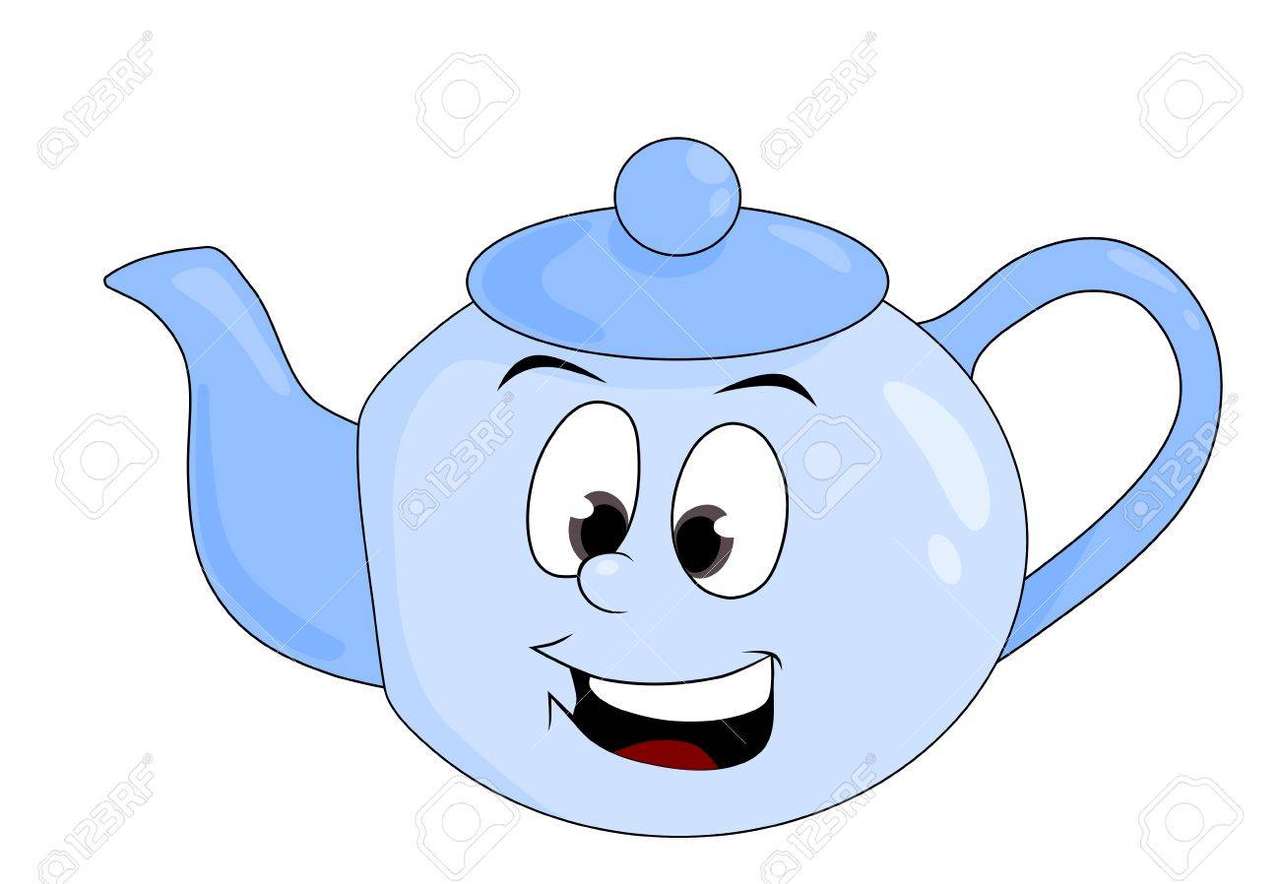 Синій чайник пазл онлайн
