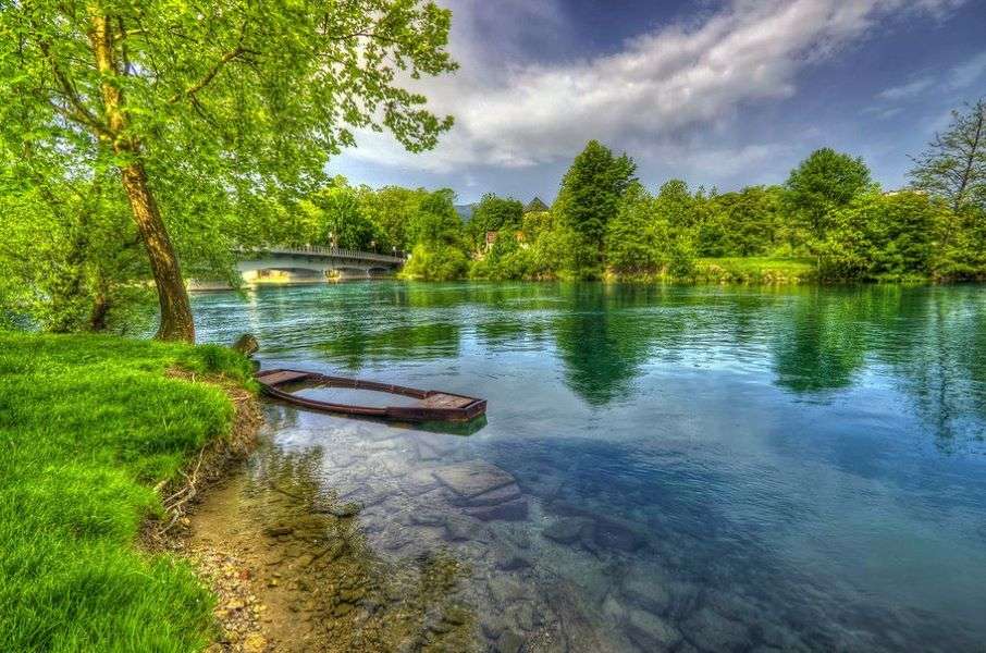 Bihac Una River i Bosnien-Hercegovina Pussel online