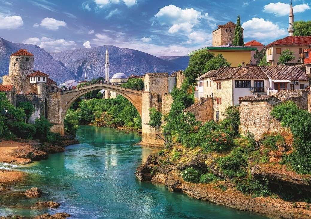Мостар в Боснии и Герцеговине онлайн-пазл
