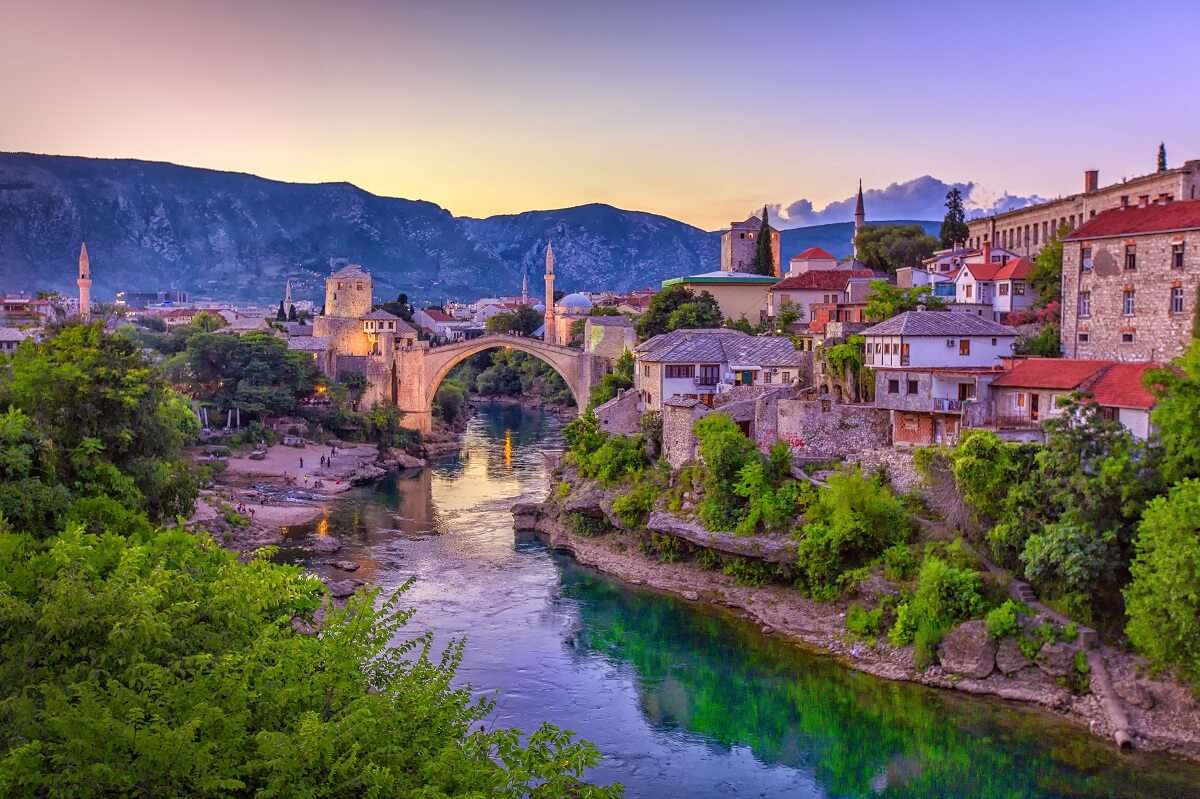 Mostar i Bosnien-Hercegovina Pussel online