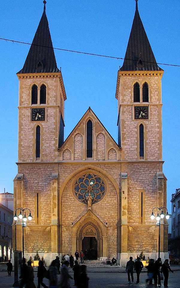 Sarajevo Heart Jesus Cathedral Bosnia-Herzegovina rompecabezas en línea